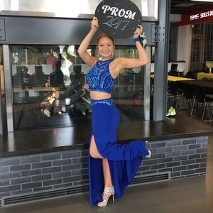 Two-piece prom dress